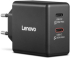 Принадлежност за смартфон Адаптер LENOVO Dual USB-C, 65W, GaN, черен снимка 1