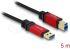 Кабел Delock USB-A 3.0 5Gbps мъжко - USB-B 5Gbps мъжко, 5 м, Premium, Черен снимка 2