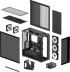 Arctic кутия Case E-ATX - Xtender VG (Black) - PCIe Gen 4 riser included, 5 A-RGB Fans included снимка 7