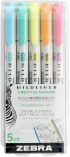Zebra Текст маркер Mildliner Fluorescent, двоен, 5 цвята снимка 1