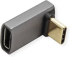 Кабел/адаптер ROLINE 12.03.2934 :: Aдаптер, USB4 Gen 3x2, Type-C, алуминий, ъглов - 90°, M-F, сребрист снимка 2