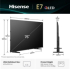  Hisense 75" E7Q, 4K Ultra HD 3840x2160, QLED, Quantum Dot, HDR 10+, HLG, Dolby Vision, DTS Virtual X, Smart TV, Light Sensor, WiFi Direct, BT, Anyview Cast, 3xHDMI, 2xUSB, LAN, CI+, DVB-T2-C-S2, Black снимка 2
