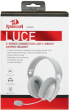 Геймърски слушалки Redragon Luce H888W с кабел и безжична Bluetooth връзка - бели снимка 8