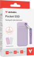 SSD външен Verbatim Pocket SSD USB 3.2 Gen 2 1TB Purple incl. two rubber sleeves снимка 5