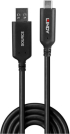 USB 3.2 5Gbps Type A към C хибриден кабел Lindy, M-M, черен, 10.0 м снимка 2