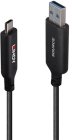 USB 3.2 5Gbps Type A към C хибриден кабел Lindy, M-M, черен, 10.0 м снимка 1