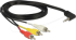 Кабел Delock стерео жак 3.5 mm 4 pin male angled  3 x RCA male 1.5 m снимка 1