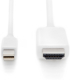ASSMANN AK-340304-020-W :: Кабел Mini DisplayPort - HDMI, mDP - HDMI, бял, 2.0 м снимка 1