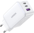 Принадлежност за смартфон Зарядно устройство Ugreen 15339 Nexode Мрежов адаптер, 2xUSB-C, USB-A 3.0, PD3.0, QC4.0, GaN, 65W - бяло снимка 3