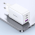 Принадлежност за смартфон Зарядно устройство Ugreen 15339 Nexode Мрежов адаптер, 2xUSB-C, USB-A 3.0, PD3.0, QC4.0, GaN, 65W - бяло снимка 4