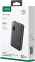Двупосочна бързозареждаща се външна батерия Ugreen 25742 10000mAh - Черна снимка 2