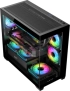 Darkflash кутия Case mATX - DS900M Black - 6 x 120 mm Infinity Mirror A-RGB снимка 4