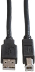 Кабел/адаптер Roline 11.02.8808, USB2.0 A-B, 0.8m, 480 Mbit/s, черен снимка 2