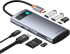 USB хъб Baseus Metal Gleam B00030708811-01 7-в-1 USB-C (HDMI 4K@60Hz - 3×USB 3.0 - USB-C PD 100W - SD - microSD) - сив снимка 6