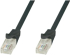 Patch cable UTP, Cat.5e, PVC, CCA, black, 0.5m снимка 2