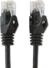 Медна пач корда Patch cable UTP, Cat.5e, PVC, CCA, black, 0.5m снимка 1