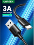 USB кабел Ugreen, USB-A - USB-C, черен, 1 м снимка 3