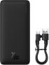 Външна батерия Външна батерия Baseus Airpow 20W 20000mAh с кабел Baseus Simple Series USB-A - USB-C 50 см P10022804113-00 - Черна снимка 1