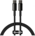 USB кабел Baseus, Type-C - Type-C, черен, 1 м снимка 1