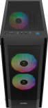Кутия Gamdias AURA GC6 ELITE, ATX, Middle Tower, закалено стъкло, USB 3.0, USB 2.0, 3x 120mm вентилатори, RGB бутон, черен снимка 2