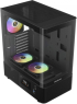 Кутия Gamdias ATLAS E2, ATX, Middle Tower, извито закалено стъкло, 3x 120 mm вентилатори, USB 3.0, USB 2.0, RGB бутон, черен снимка 3
