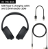 Слушалки Sony WH-CH720NB, Bluetooth 5.2, 108 dB, 7 Hz - 20 KHz, 325 ома, черен снимка 2