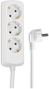 Контакт HAMA, 3х шуко, 1.4м, 45°, 3680 W, 250 V, детски контрол, бял снимка 3