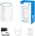 Безжични WiFi Mesh системa Cudy M1500-1 pack AX1500, WiFi 6 мрежа за цял дом, 2× Антени, 3х гигабитни Ethernet порта, бял снимка 2
