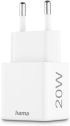 Принадлежност за смартфон Бързо мини зарядно HAMA, 1x USB-C, 1x USB-A, PD, 20 W, бял снимка 5