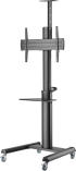 Стойка за телевизор SBOX FS-446-2, MOBILE FLOOR STAND, 70kg, 37-70", черен снимка 4