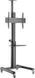 Стойка за телевизор SBOX FS-446-2, MOBILE FLOOR STAND, 70kg, 37-70", черен снимка 1