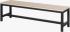 Пейка за съблекалня Carmen 150-1 - 150x40.5x42.5 см - черна снимка 3