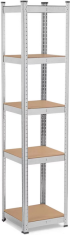  Метален стелаж Carmen CR-1022, 180x40x40 см, до 70 кг на рафт - цинк снимка 2