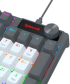Клавиатура Механична геймърска Redragon Caesura K718GB-R, Rainbow осветление, червени суичове - черна с тъмносиньо снимка 4