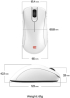 Мишка ZOWIE EC2-DW 4K, геймърска, безжична, оптична, 3200 dpi, USB 3.0, бял снимка 5