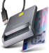 Картов четец AXAGON CRE-SM3TC, USB-C, Smart ID, 480Mbps, Flat, черен снимка 1