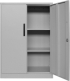  Шкаф RFG, метален, с два рафта, 900 х 400 х 1300 mm, сив снимка 2