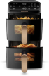 PHILIPS Airfryer Серия 4000, Двойни кошници, Сензорен Екран, Черен снимка 3