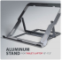  Поставка за лаптоп AXAGON STND-LAG, 10"-17.3", алуминиев, регулируем, сив снимка 2