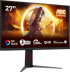 Монитор AOC Q27G4ZD, 27" QD-OLED, QHD (2560x1440), 280Hz, 0.03ms, 1.5M:1, 1000cd m-2, FlickerFree, Anti Blue Light, 2xHDMI, DP, USB hub, Черен снимка 2