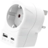 Контакт Преходник SKROSS 1500283E Europe to UK, EU към Type G, 1× USB-A + 1× USB-C, 20W, 16A, бял снимка 1
