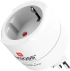 Контакт Преходник SKROSS 1500272CE World to CH+IT+BR, EU към Switzerland / Italy / Brazil, 10A, 2500W, бял снимка 1