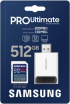 Samsung PRO Ultimate Full-Size, SDXC UHS-I, 512GB, U3, V30, USB Адаптер снимка 7