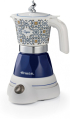 Електрическа Кафеварка Ariete 1358 Capri Moka Aroma, електрическа, за еспресо, 400 W, 4 чаши, бял/син снимка 2