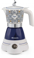  Електрическа Кафеварка Ariete 1358 Capri Moka Aroma, електрическа, за еспресо, 400 W, 4 чаши, бял/син снимка 1