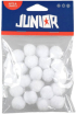 Помпони за декорация Junior, 20 mm, бели, 20 броя снимка 2