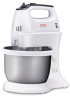 Tefal HT312138, Quick mix Hand Mixer with bowl, 300 W, 5 Speeds + turbo, 2 Beaters, 2 Dough hooks, automatic rotating bowl, white & inox standbowl снимка 1