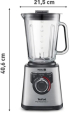  Tefal BL811D38, Mastermix Premium Blender, 1200 W, Thermo jug of impact glass, Total capacity: 2l, Speed control button, 6 removable blades, 3 programs, stainless steel снимка 4