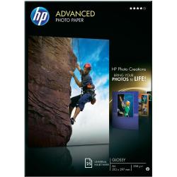 Хартия за принтер HP Advanced Glossy Photo Paper-25 sht-A4-210 x 297 mm