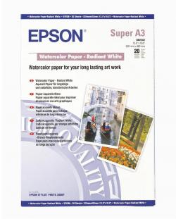 Хартия за принтер Epson Water Color Paper - Radiant White, DIN A3+, 190g-m2, 20 Blatt